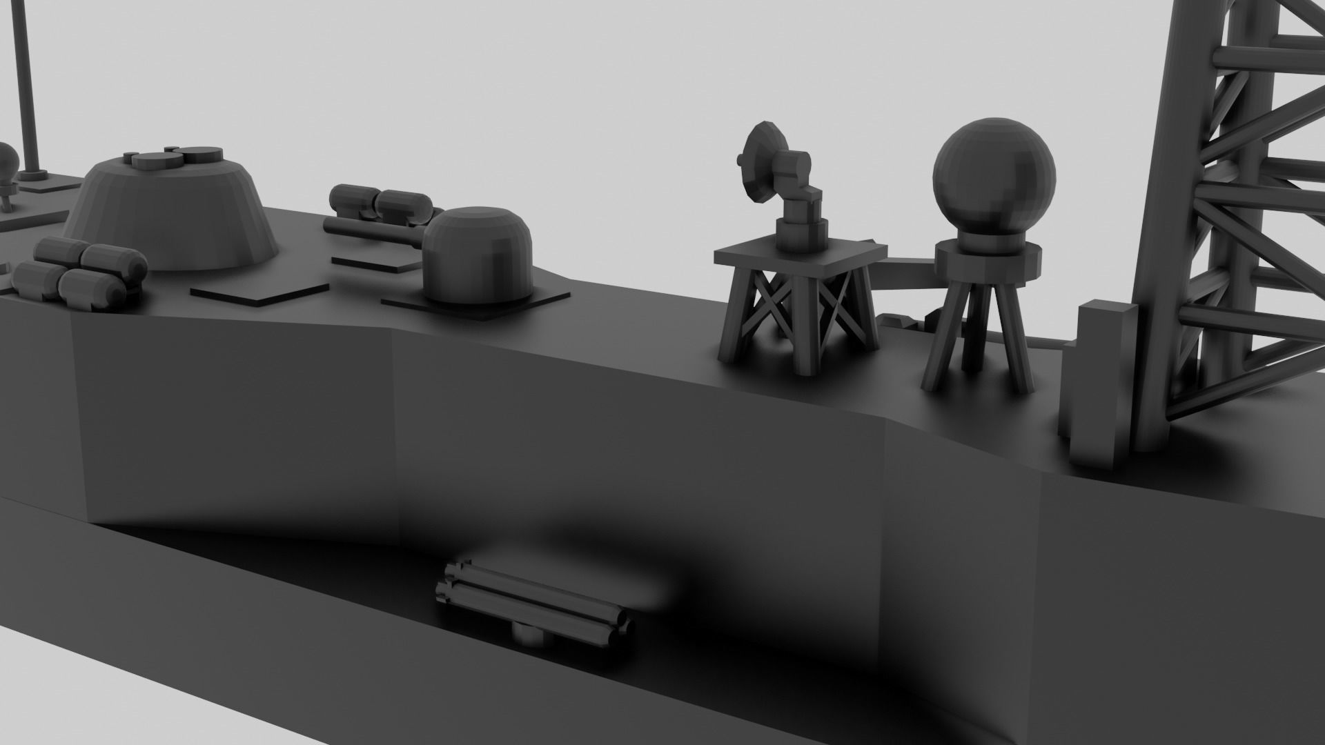 USS Oliver Hazard Perry - Model for small scale printing 3D print model_8