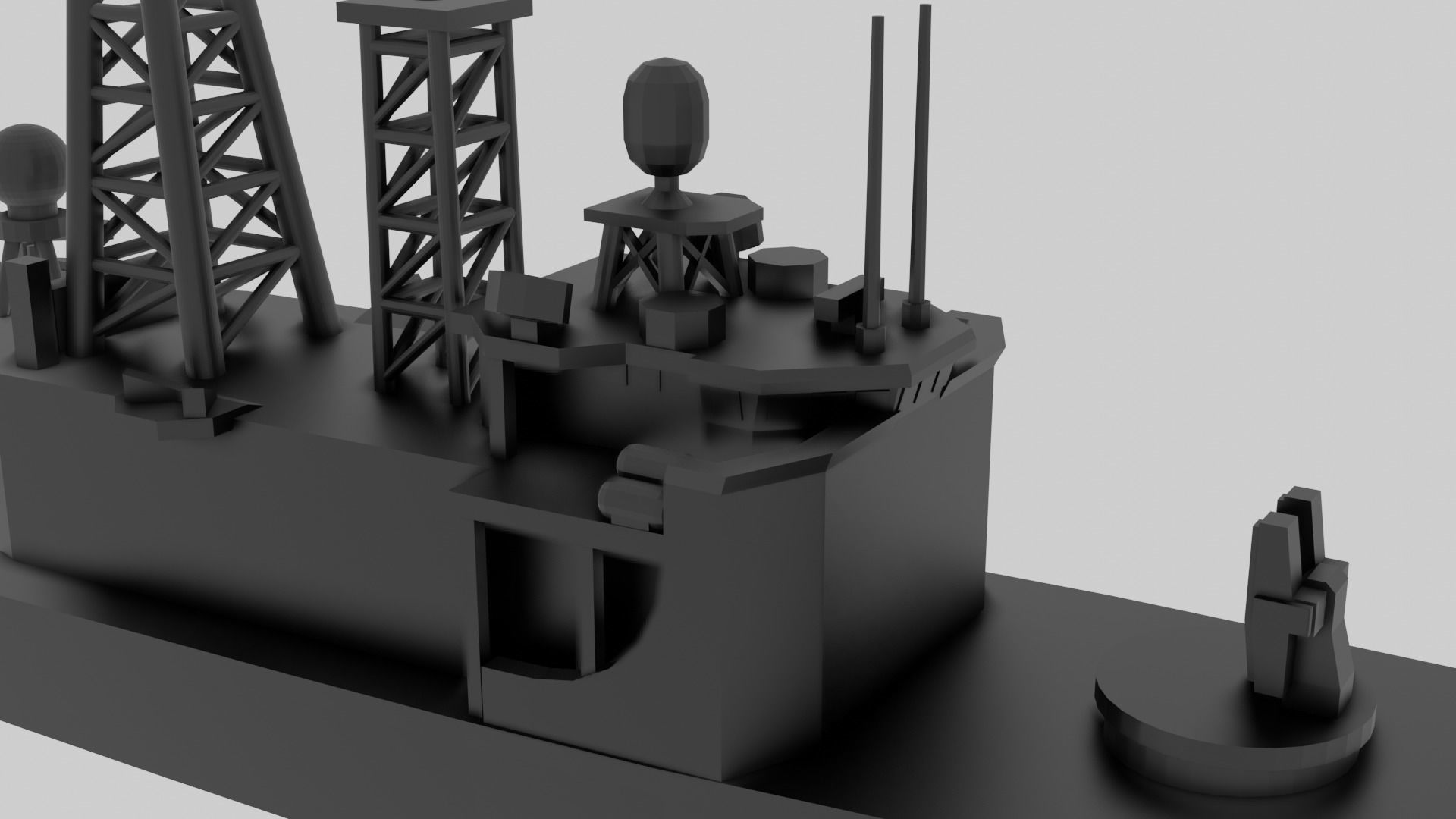 USS Oliver Hazard Perry - Model for small scale printing 3D print model_4