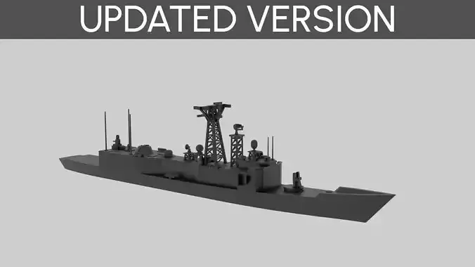 USS Oliver Hazard Perry - Model for small scale printing 3D print model