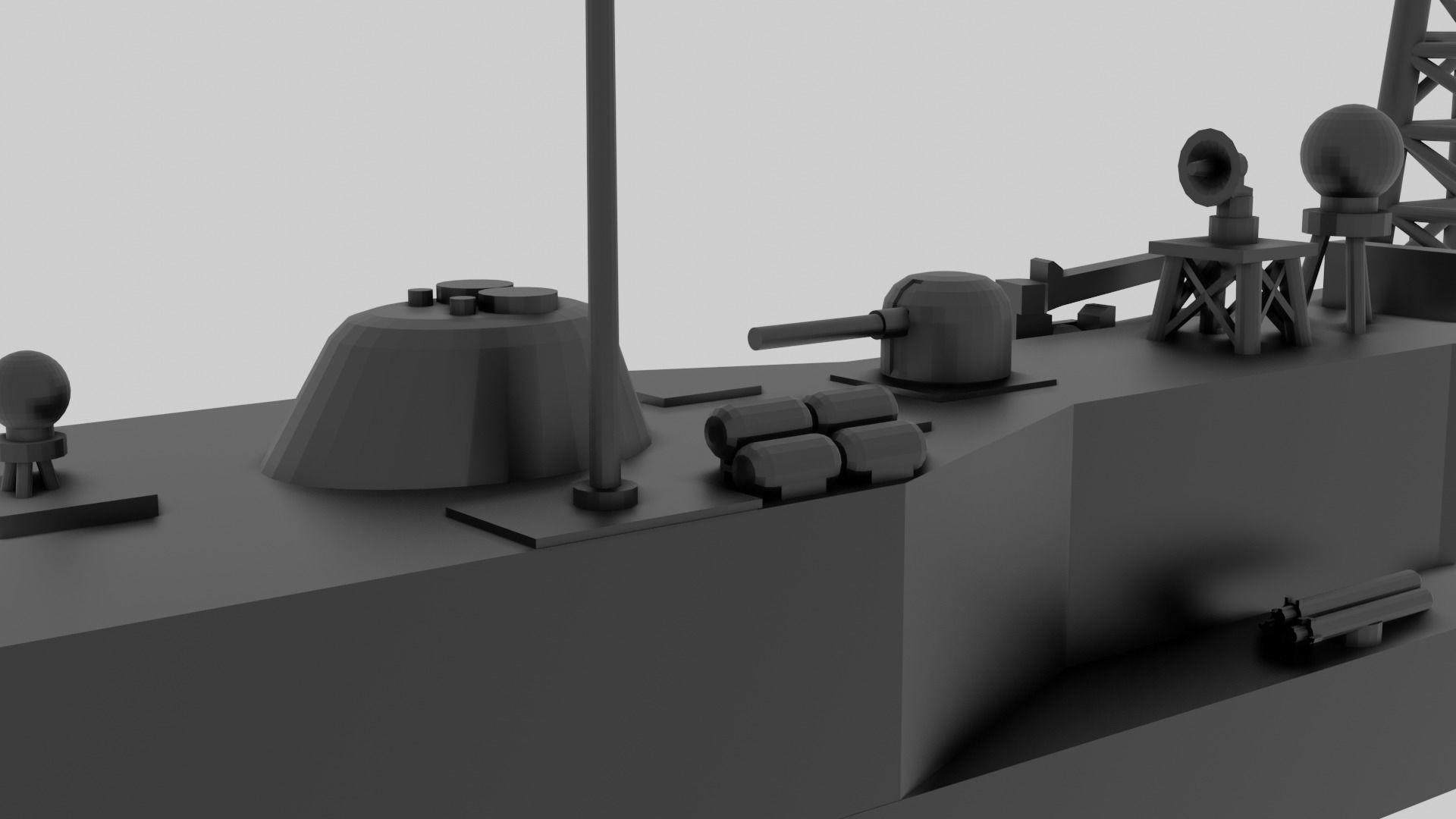 USS Oliver Hazard Perry - Model for small scale printing 3D print model_9