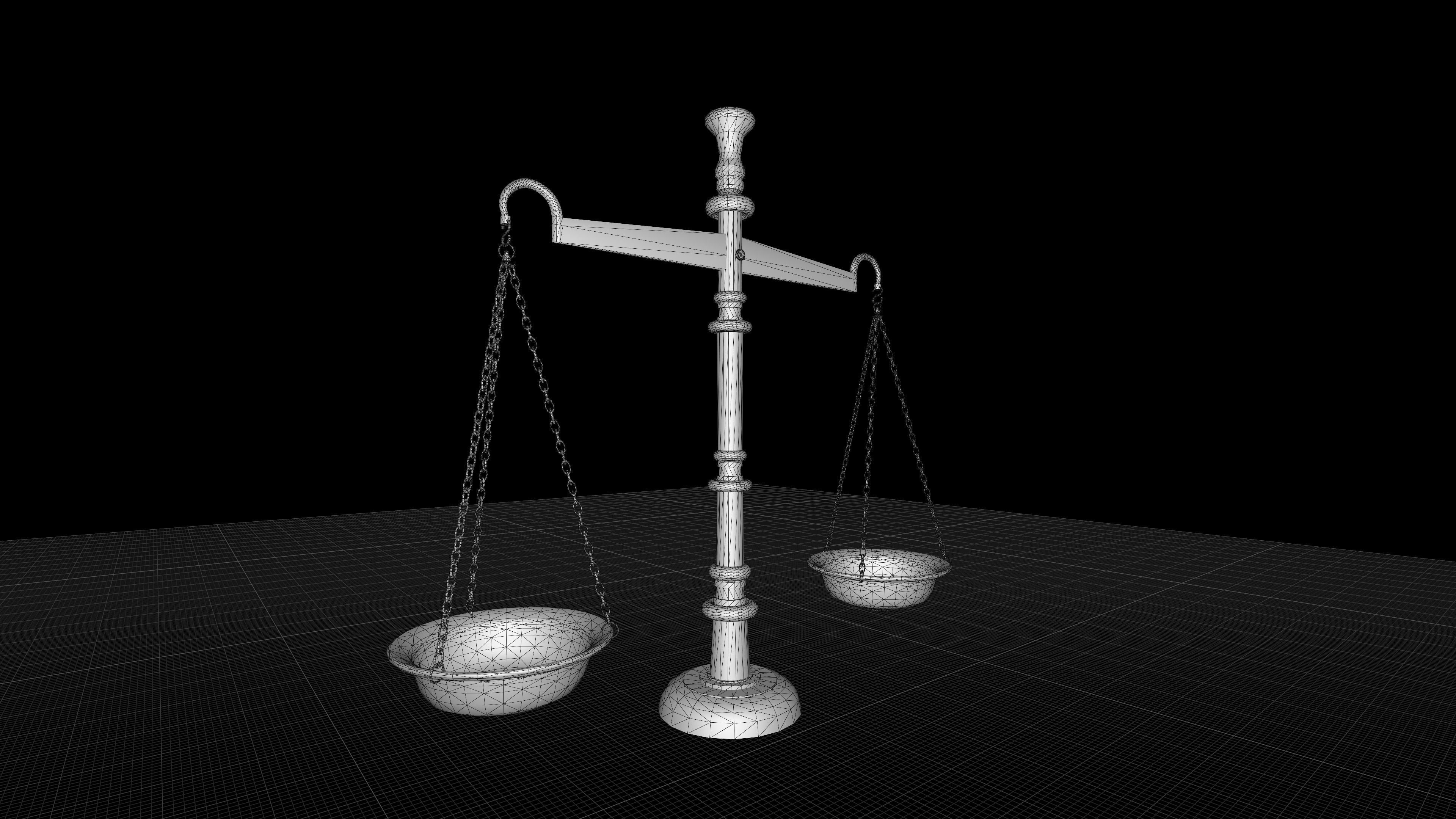 WEIGHING SCALE - TARAJU Low-poly 3D model_2