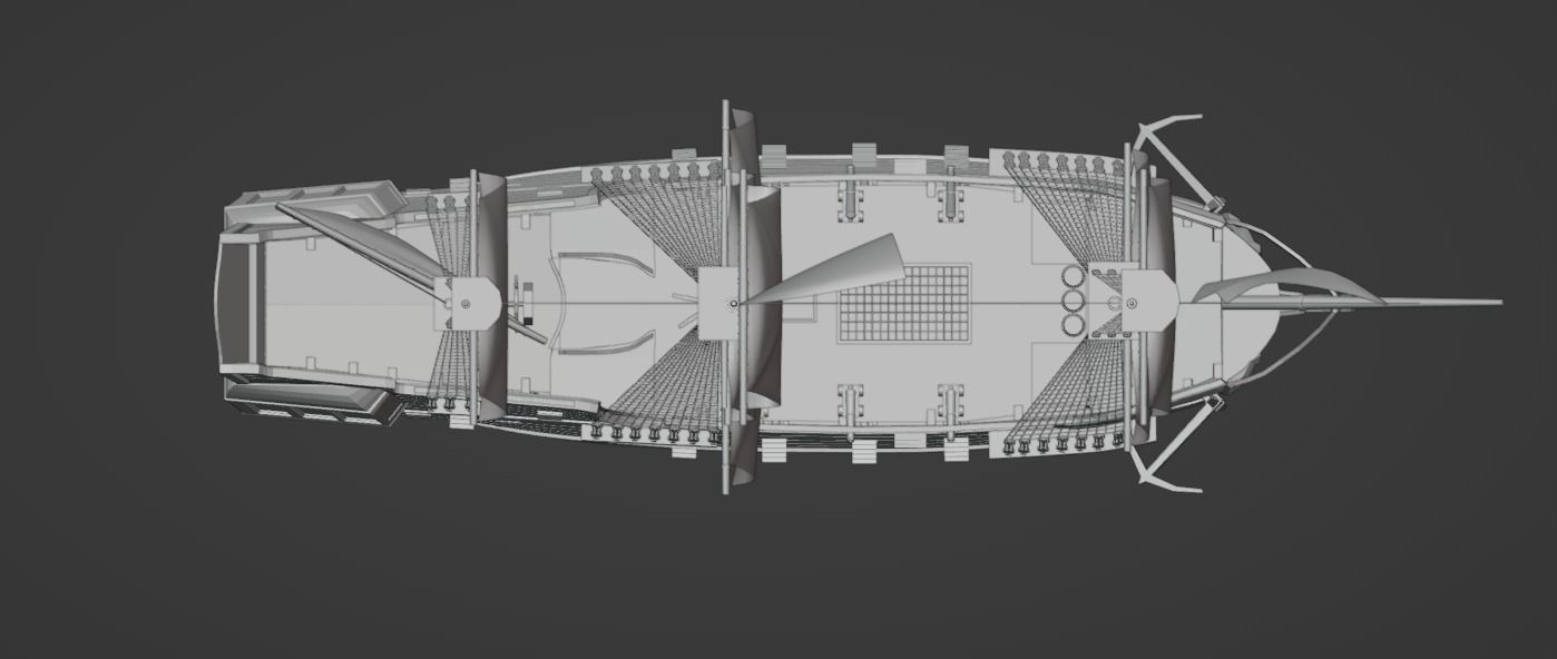 Fully 3D Printable Pirate Ship 3D print model_5