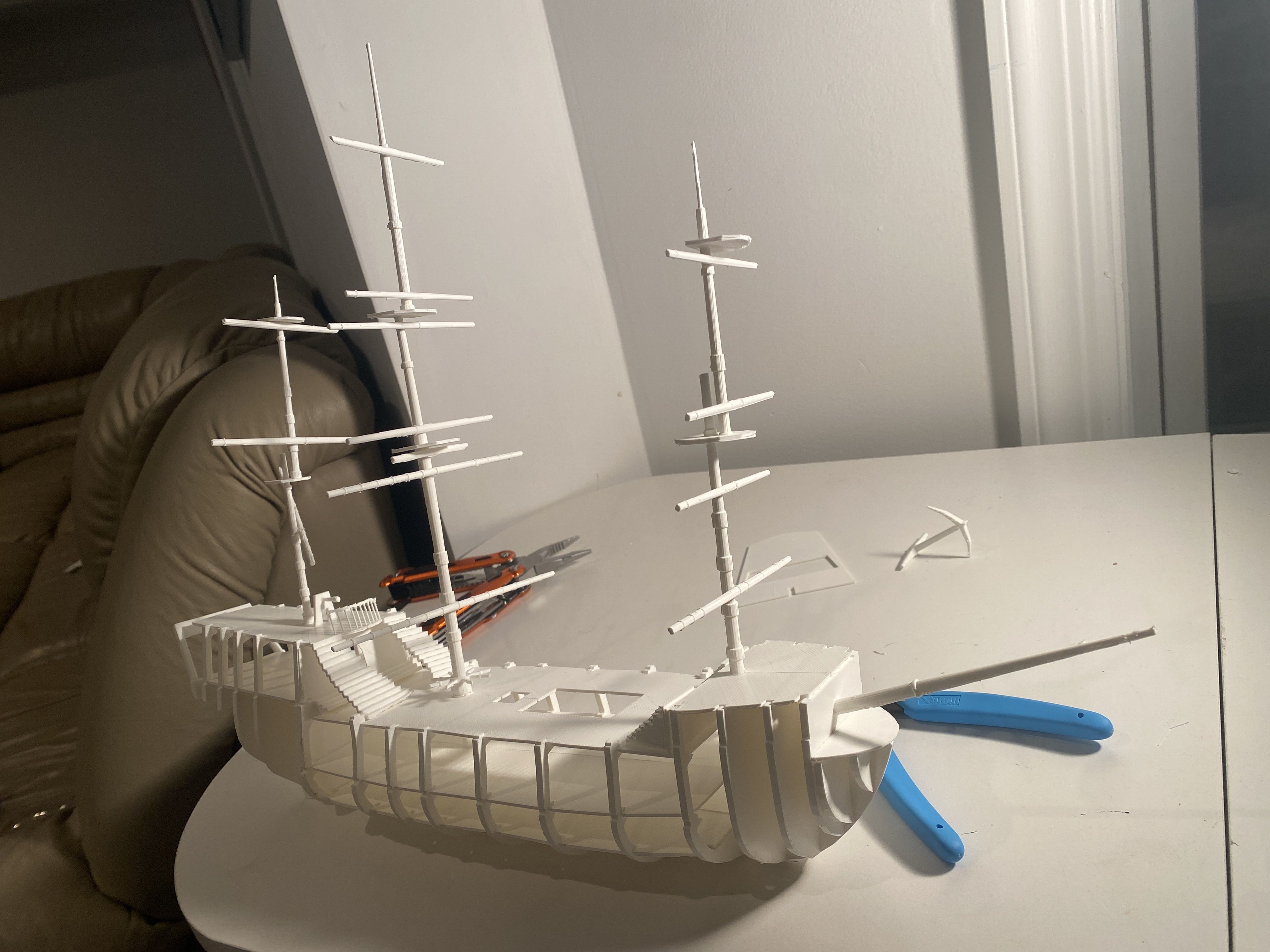 Fully 3D Printable Pirate Ship 3D print model_12