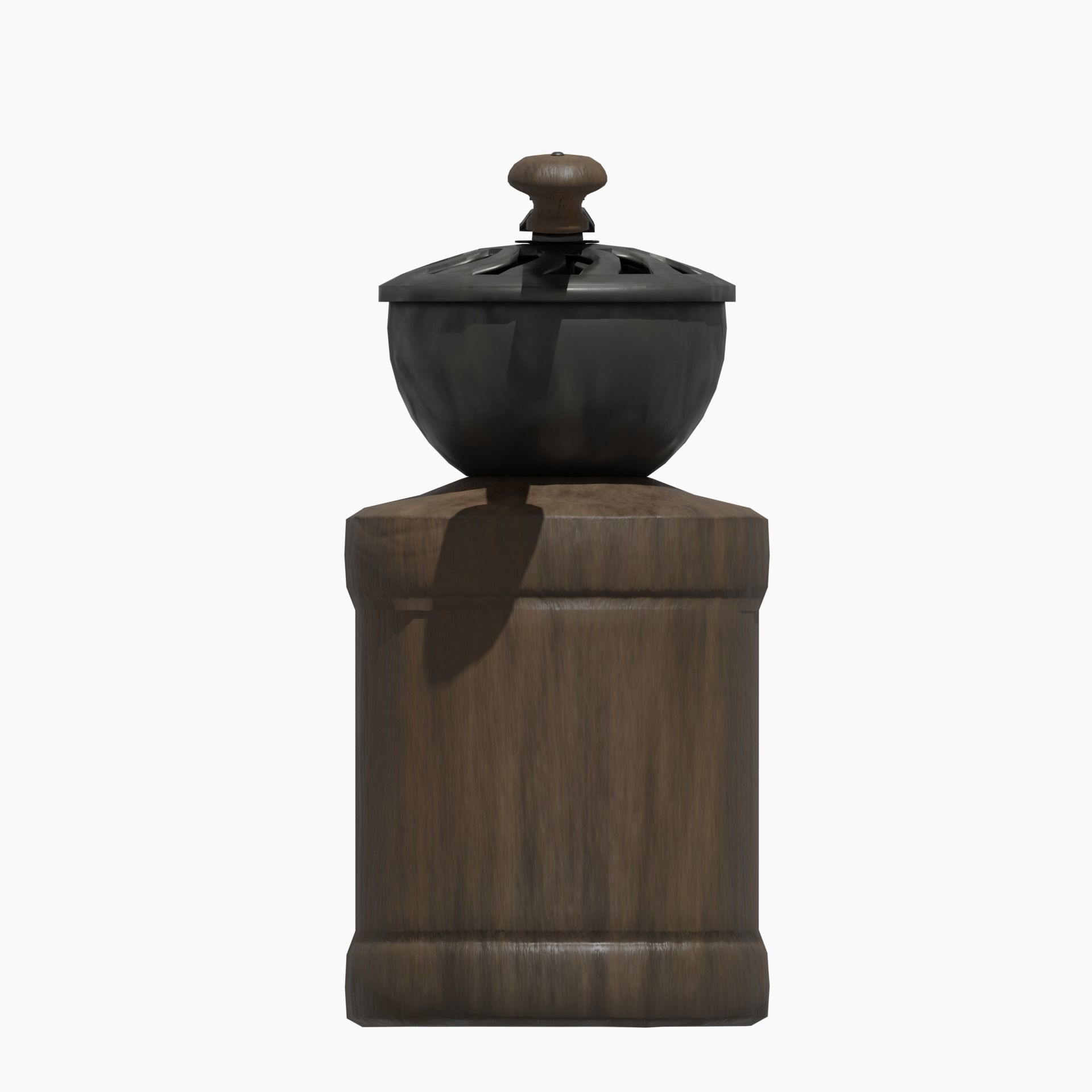 Antique Coffee Bean Grinder Mill Low-poly 3D model_4