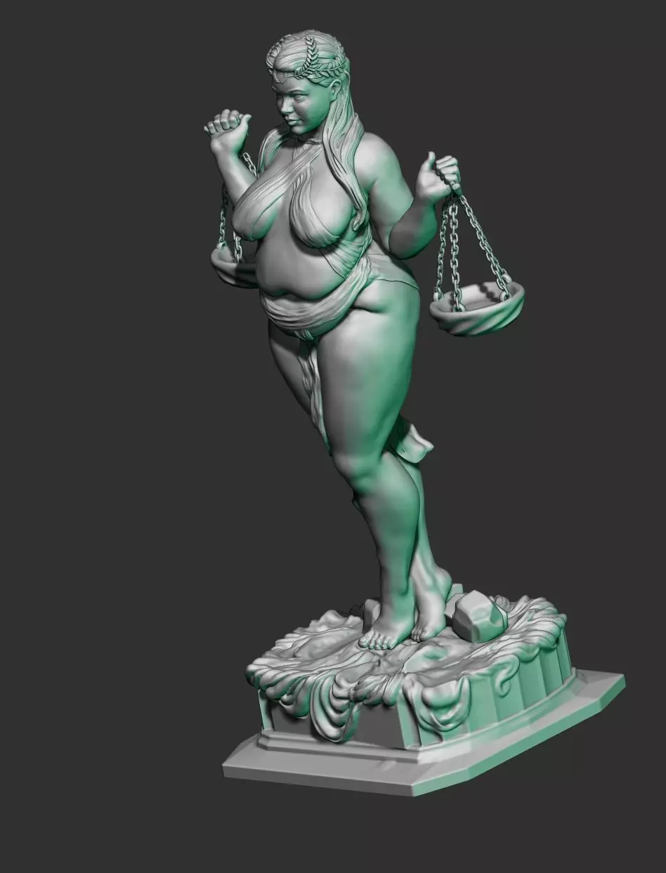 Libra goddess sculpture 3D print model_0