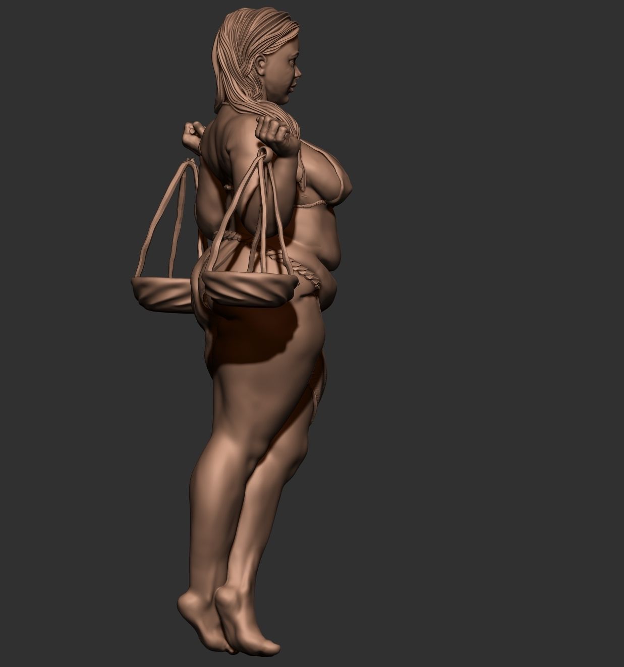 Libra goddess sculpture 3D print model_6