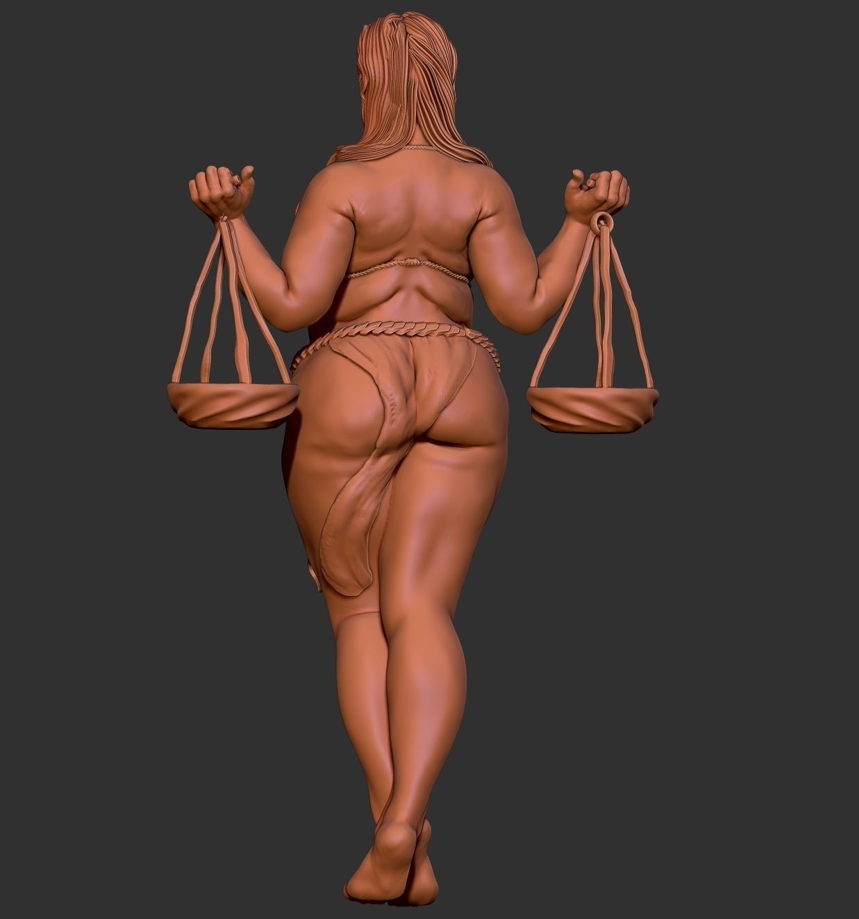 Libra goddess sculpture 3D print model_5