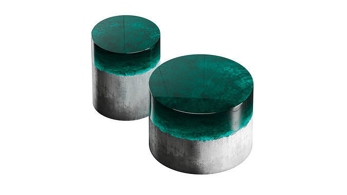 Coffee Tables Made Of Concrete And Epoxy Resin 3D model