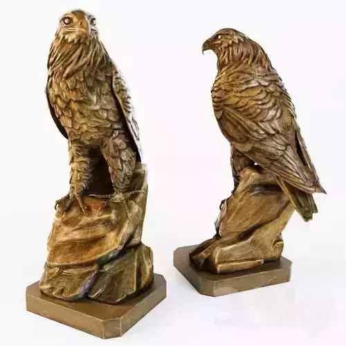 sculpture bird 3d 