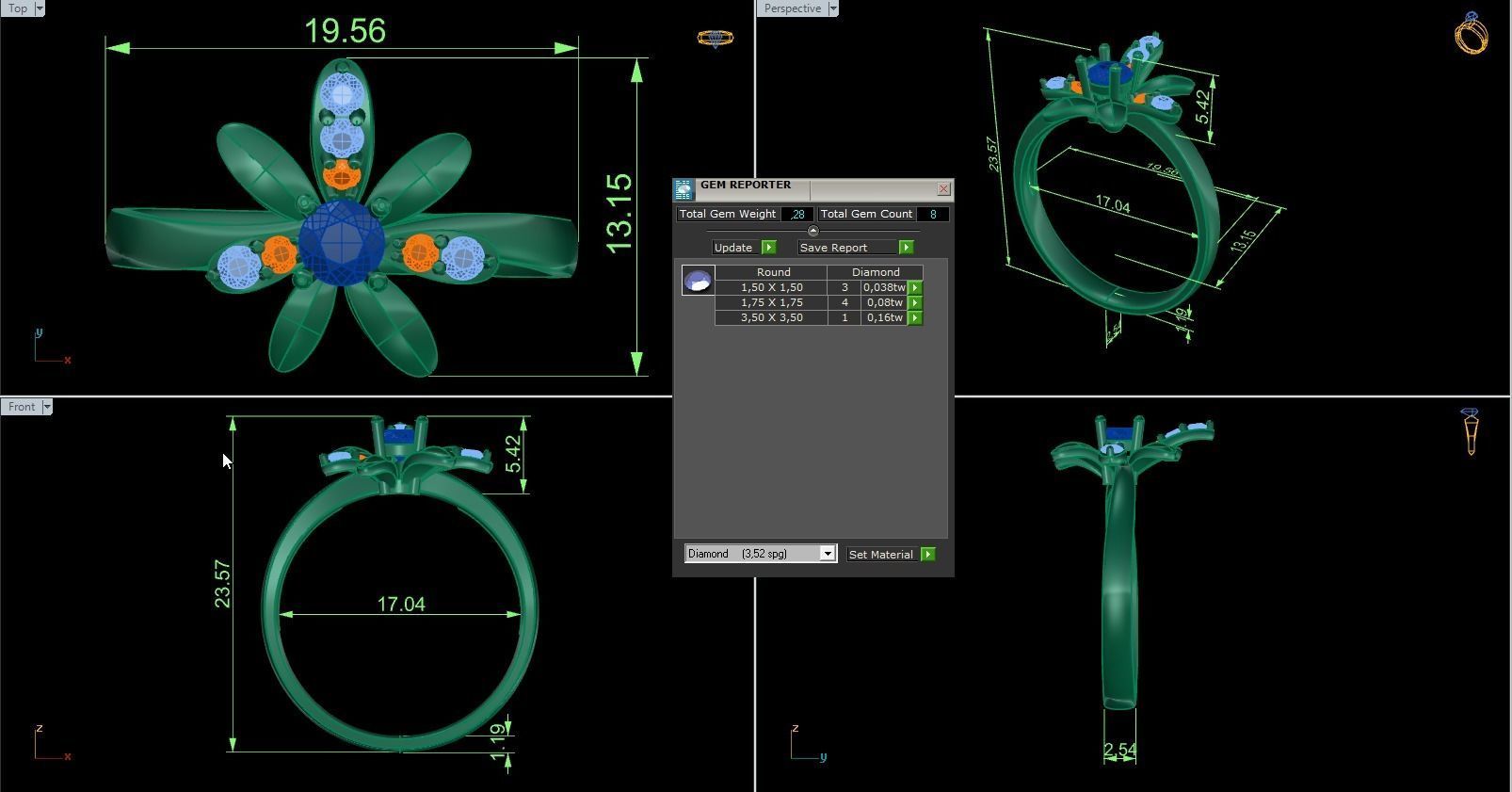 Minimalist Ring 535 3D print model_5