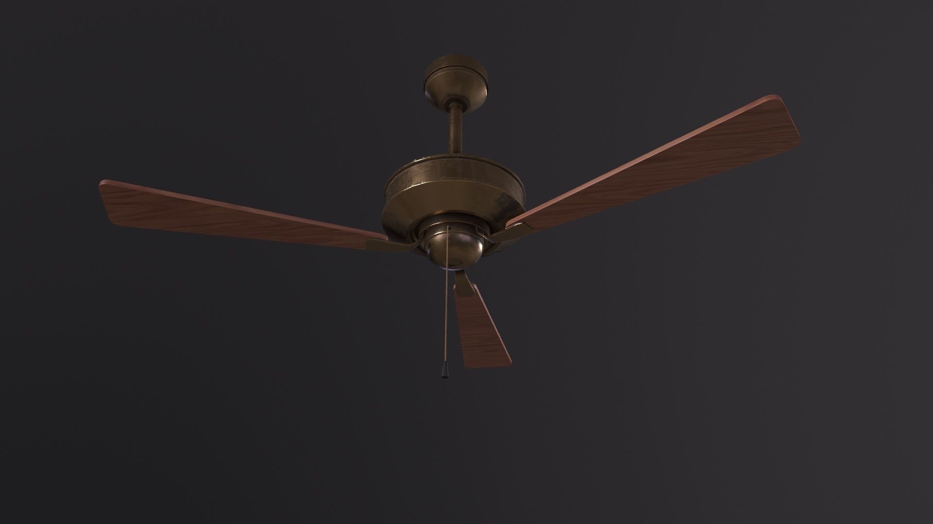 Retro Ceilling Fan 3D Model Low-poly 3D model_3