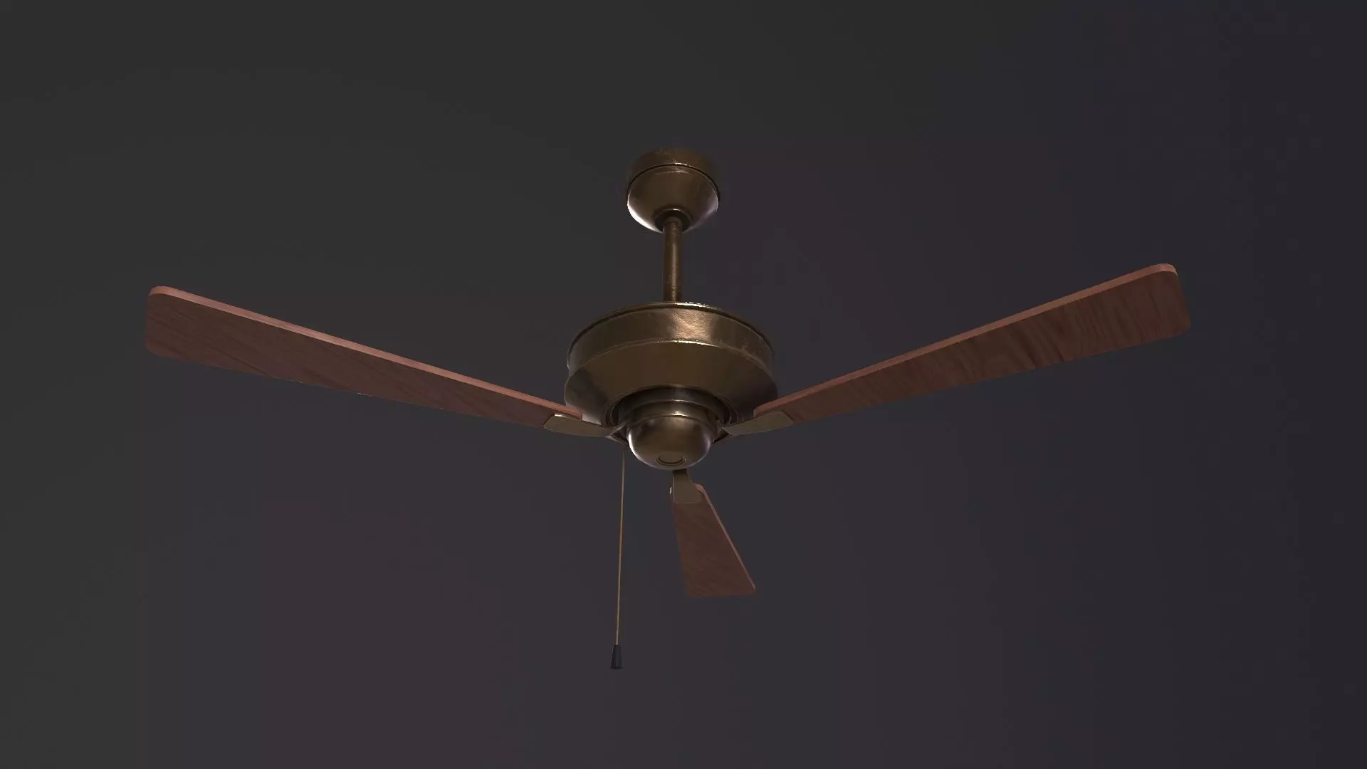 Retro Ceilling Fan 3D Model Low-poly 3D model_0