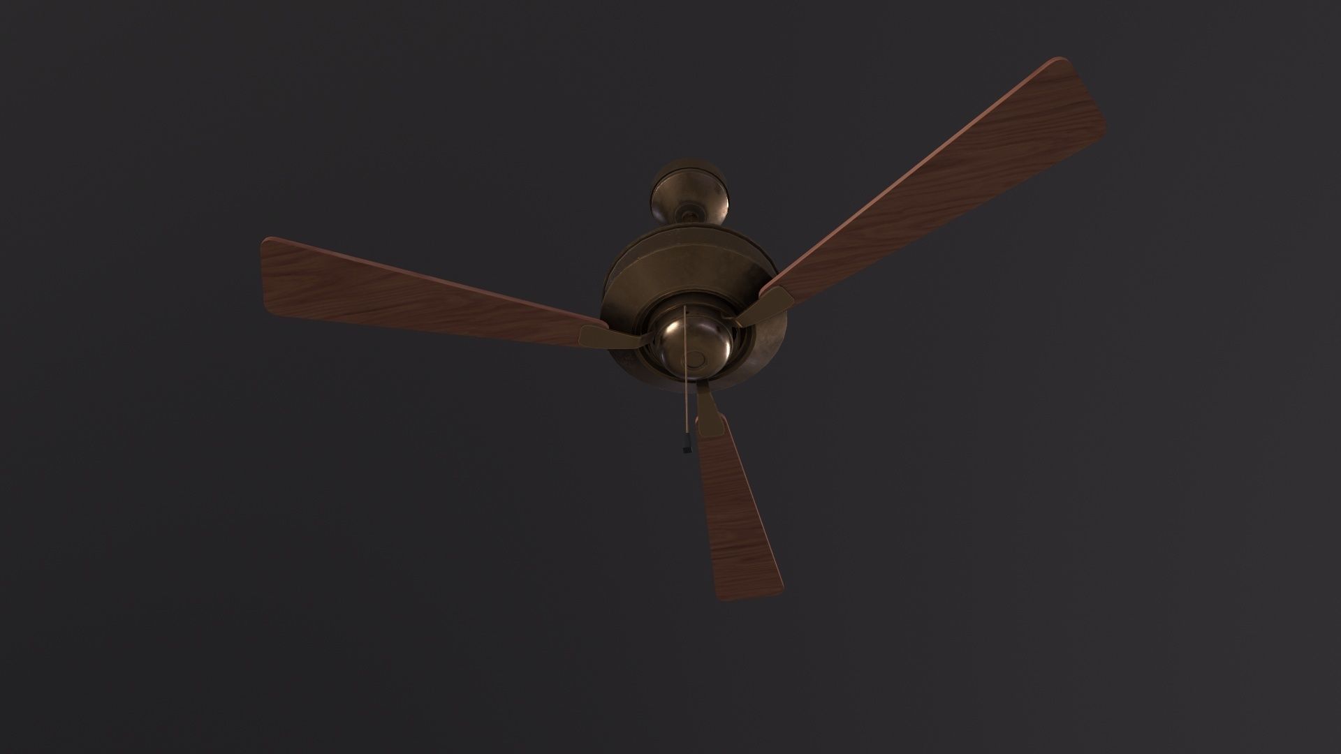 Retro Ceilling Fan 3D Model Low-poly 3D model_4