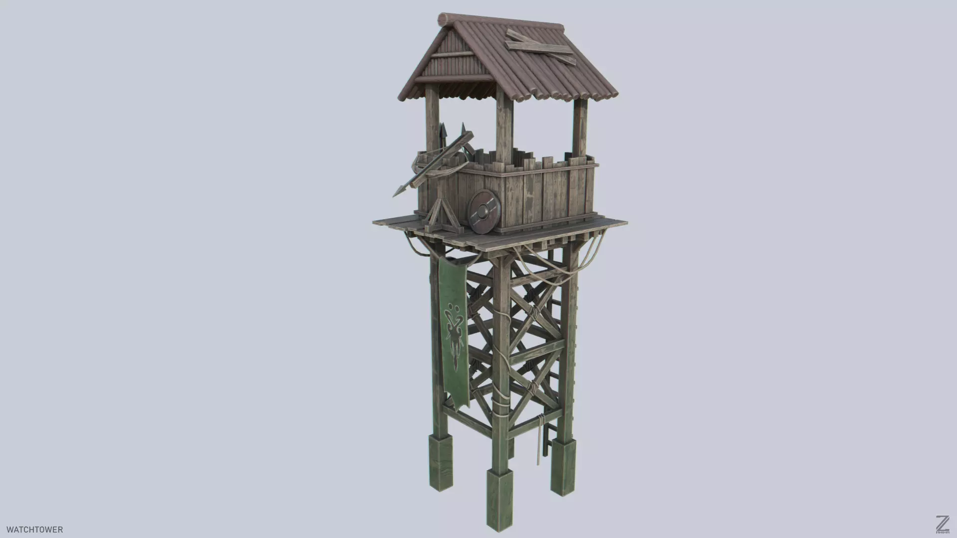 Watchtower Low-poly 3D model