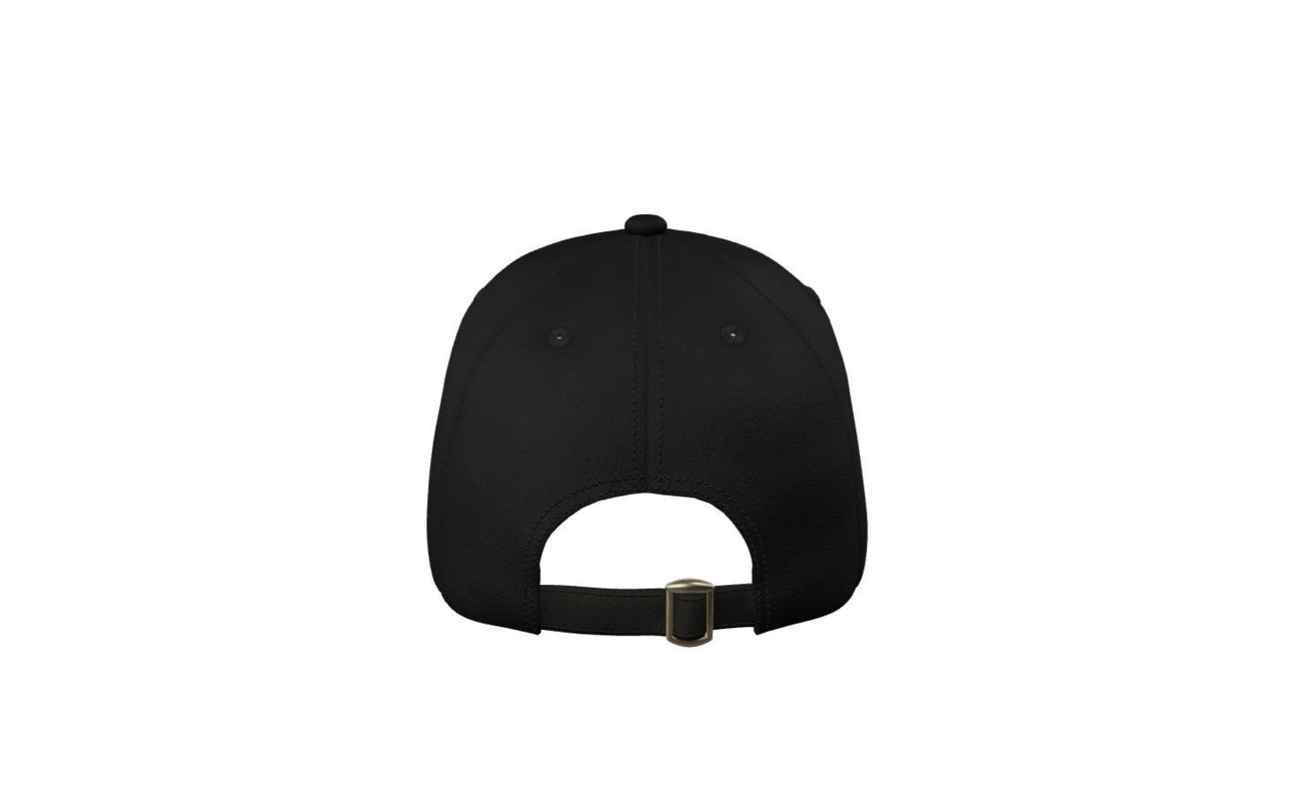 Black Cap Low-poly 3D model_6