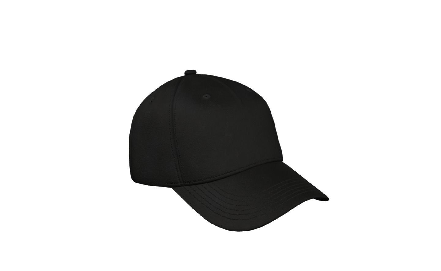 Black Cap Low-poly 3D model_1