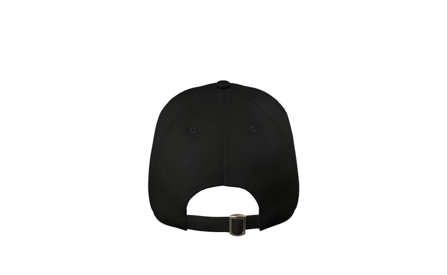 Black Cap Low-poly 3D model_3