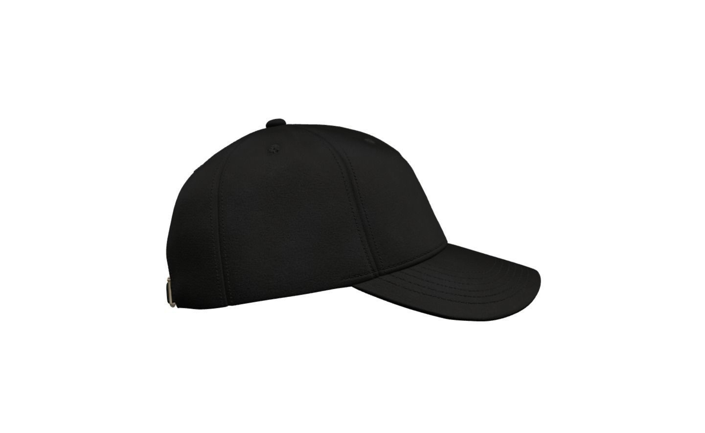 Black Cap Low-poly 3D model_2