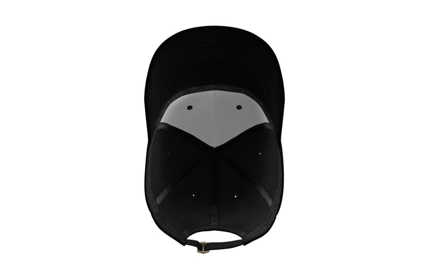 Black Cap Low-poly 3D model_10