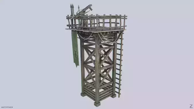 Watchtower Low-poly 3D model