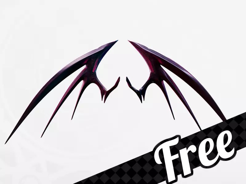 Highschool DxD - Devil Wings MMD Model Free low-poly 3D model_0