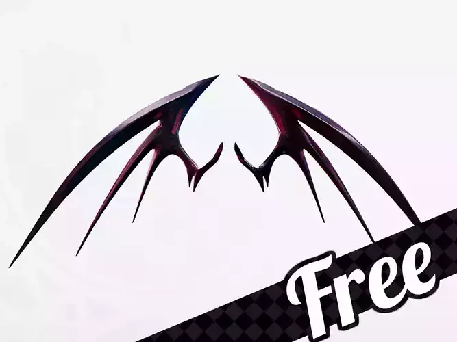 Highschool DxD - Devil Wings MMD Model Free low-poly 3D model