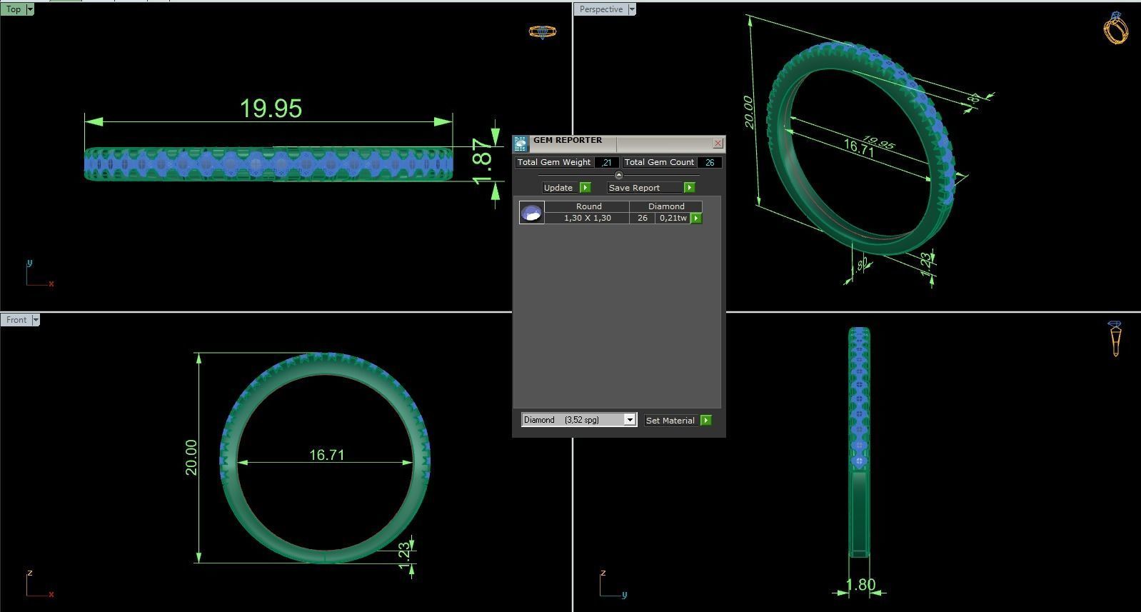 Minimalist Ring 520 3D print model_5