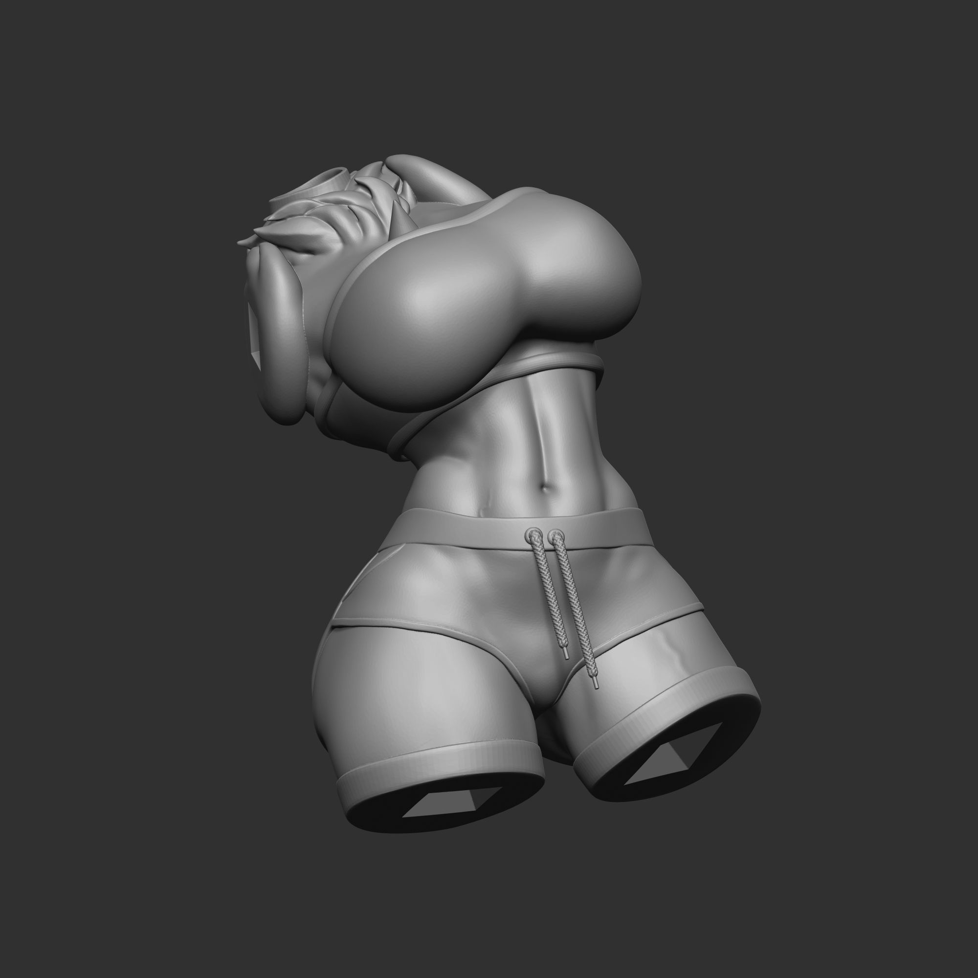 Lucario Thicc Muscle Mommy - 4 Furry variation  3D print model_22
