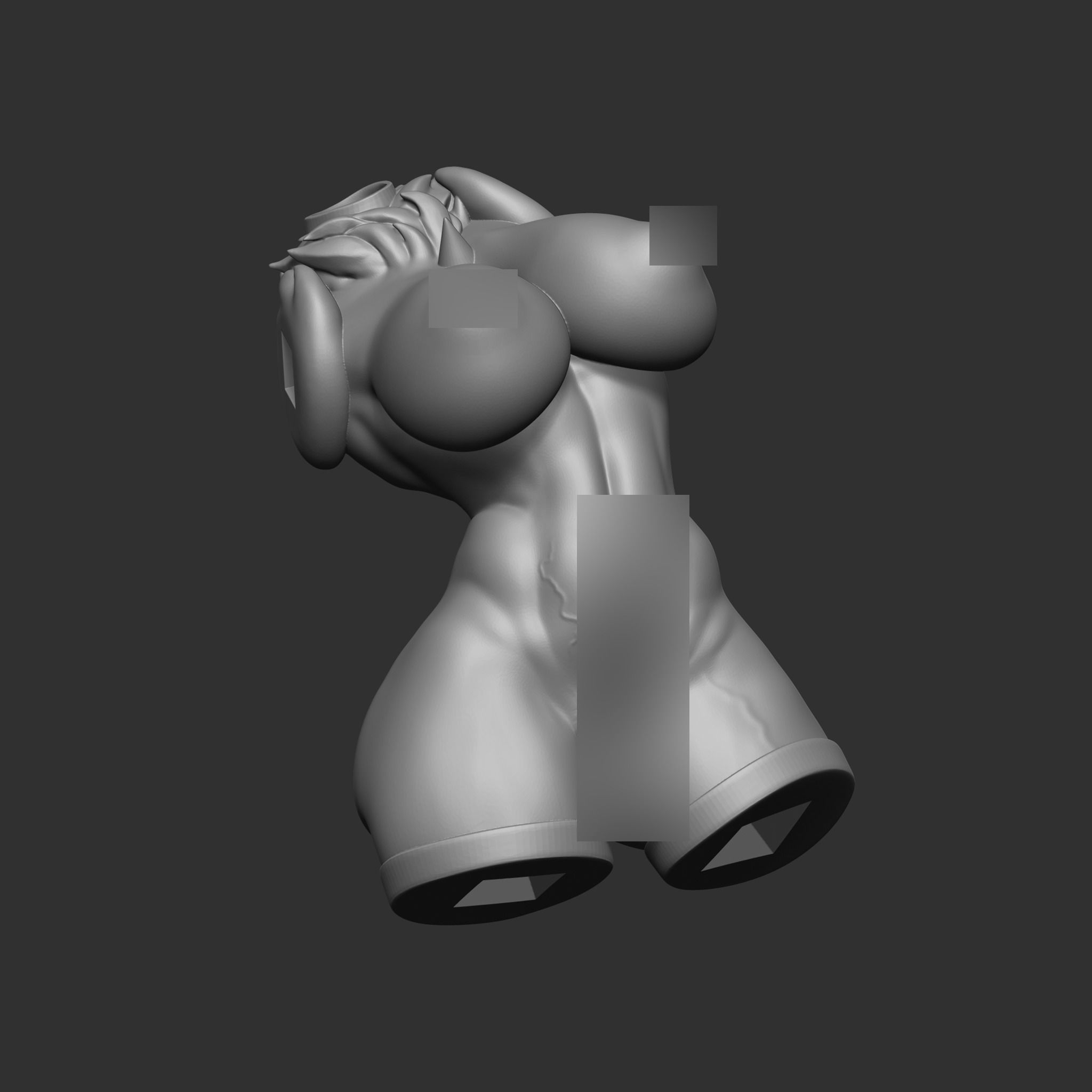 Lucario Thicc Muscle Mommy - 4 Furry variation  3D print model_24