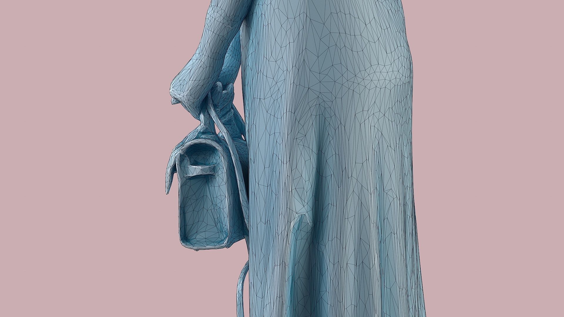 Golden Euphoria Chic Girl in Black 3D model_19