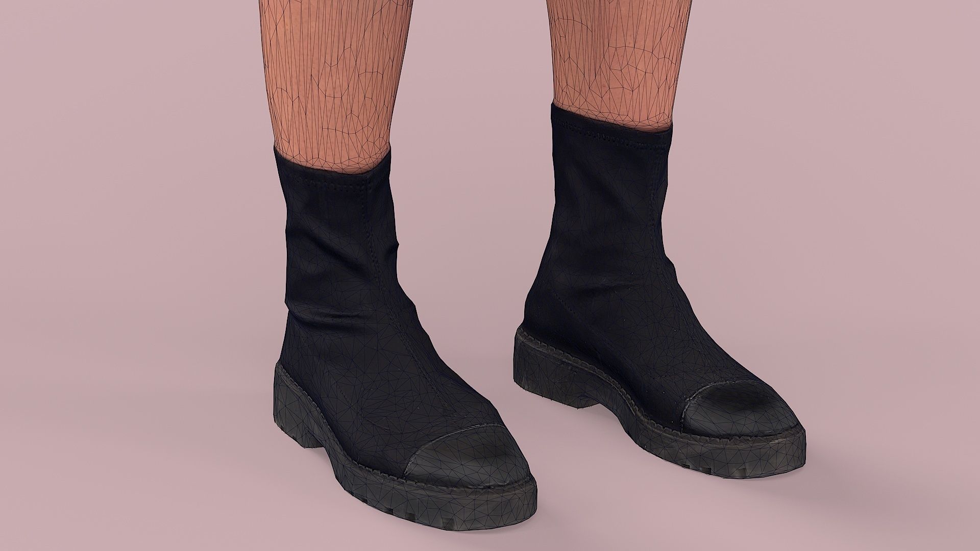 Golden Euphoria Chic Girl in Black 3D model_16