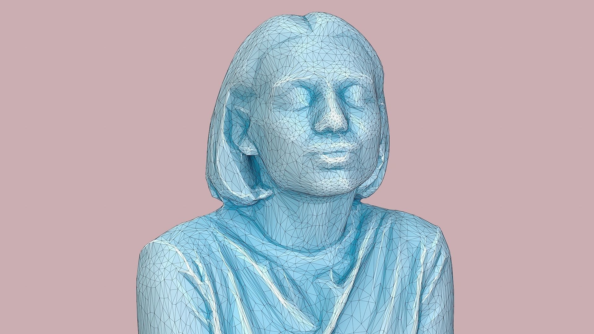 Golden Euphoria Chic Girl in Black 3D model_9