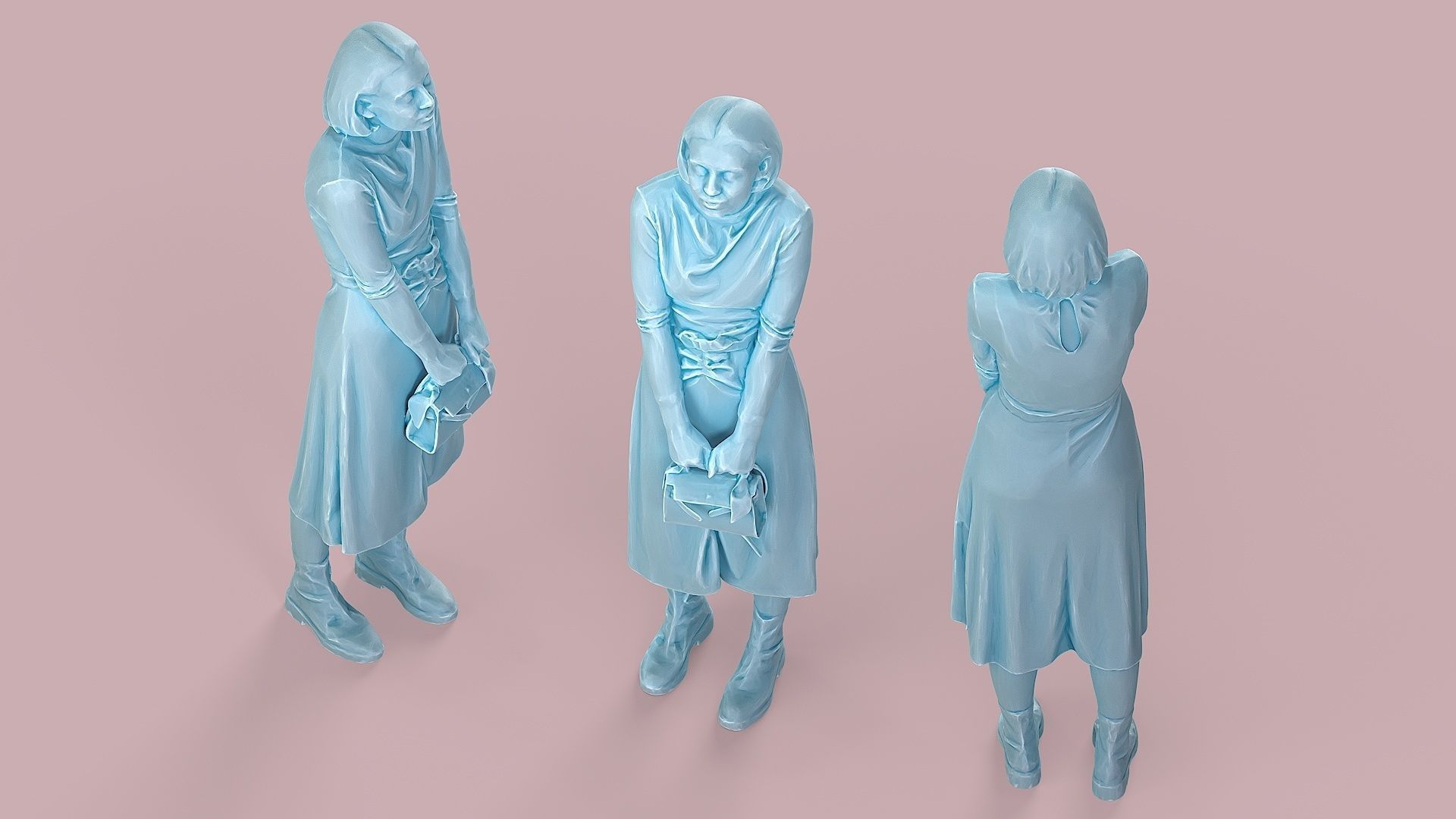 Golden Euphoria Chic Girl in Black 3D model_6