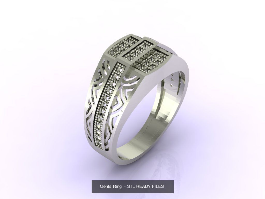 171 Mens Rings Gents Rings Mixed Model Group 3D Model Collection_71