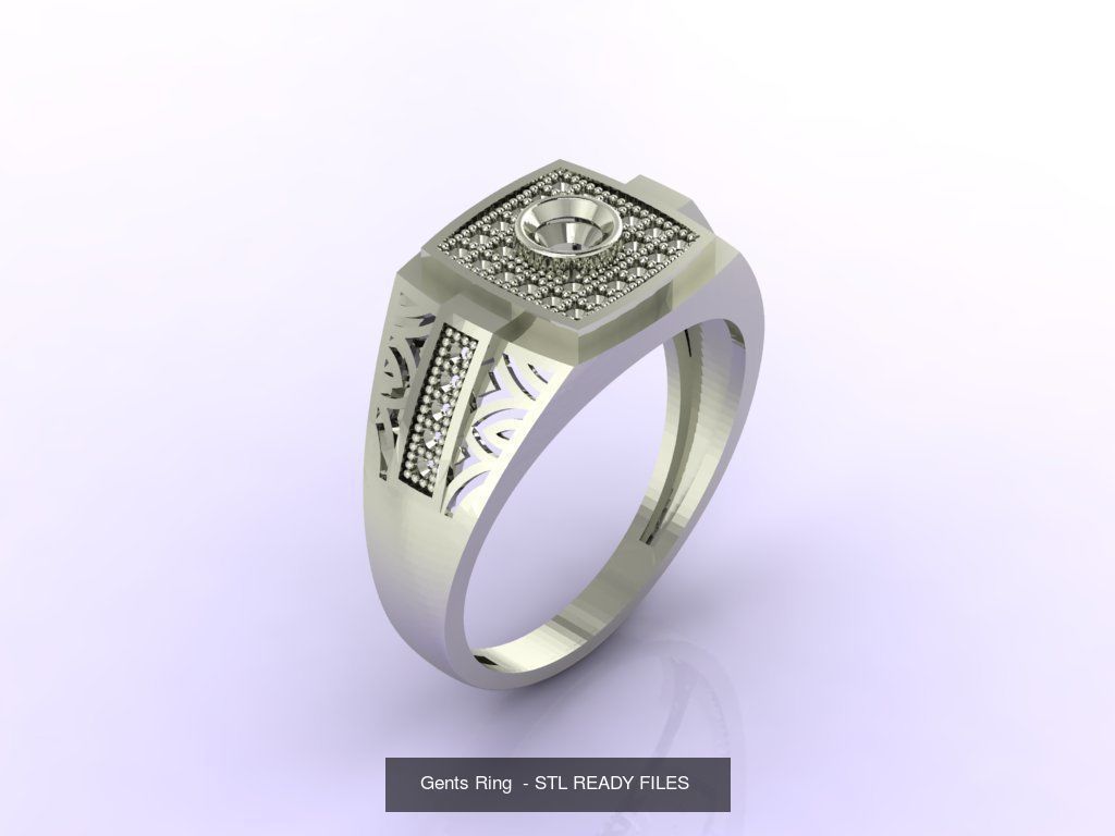 171 Mens Rings Gents Rings Mixed Model Group 3D Model Collection_60