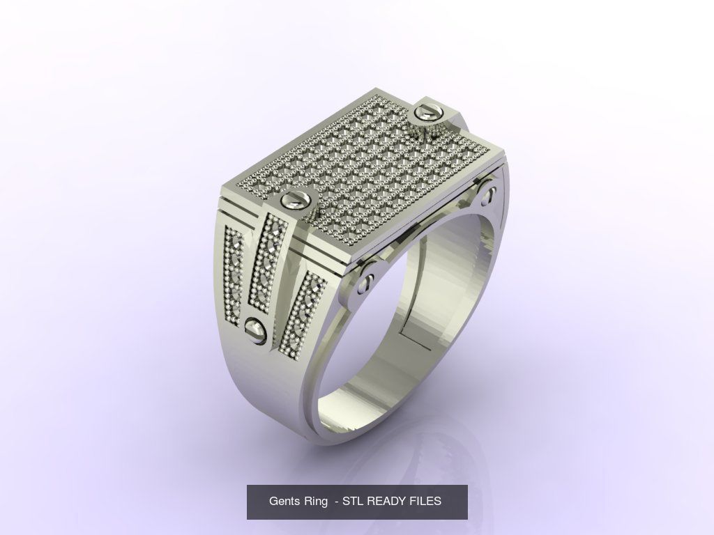 171 Mens Rings Gents Rings Mixed Model Group 3D Model Collection_63