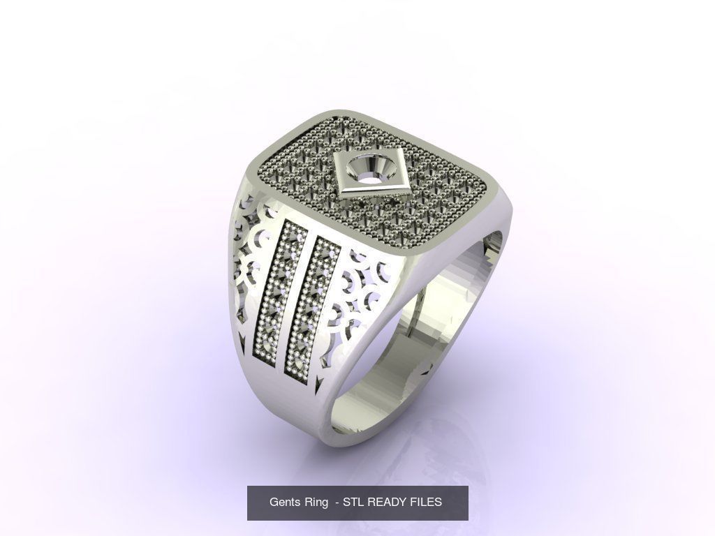 171 Mens Rings Gents Rings Mixed Model Group 3D Model Collection_33