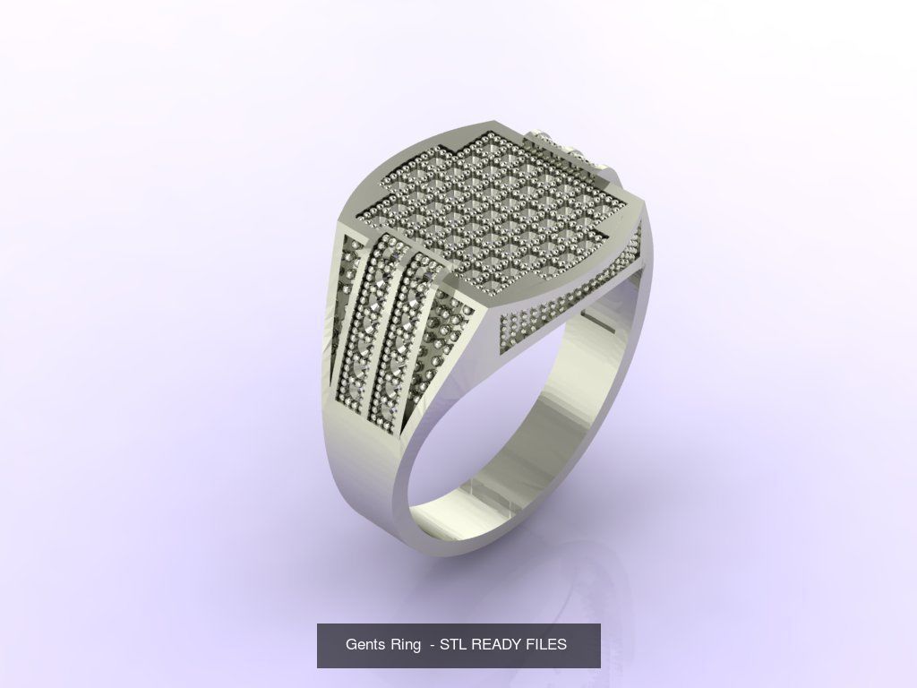 171 Mens Rings Gents Rings Mixed Model Group 3D Model Collection_50