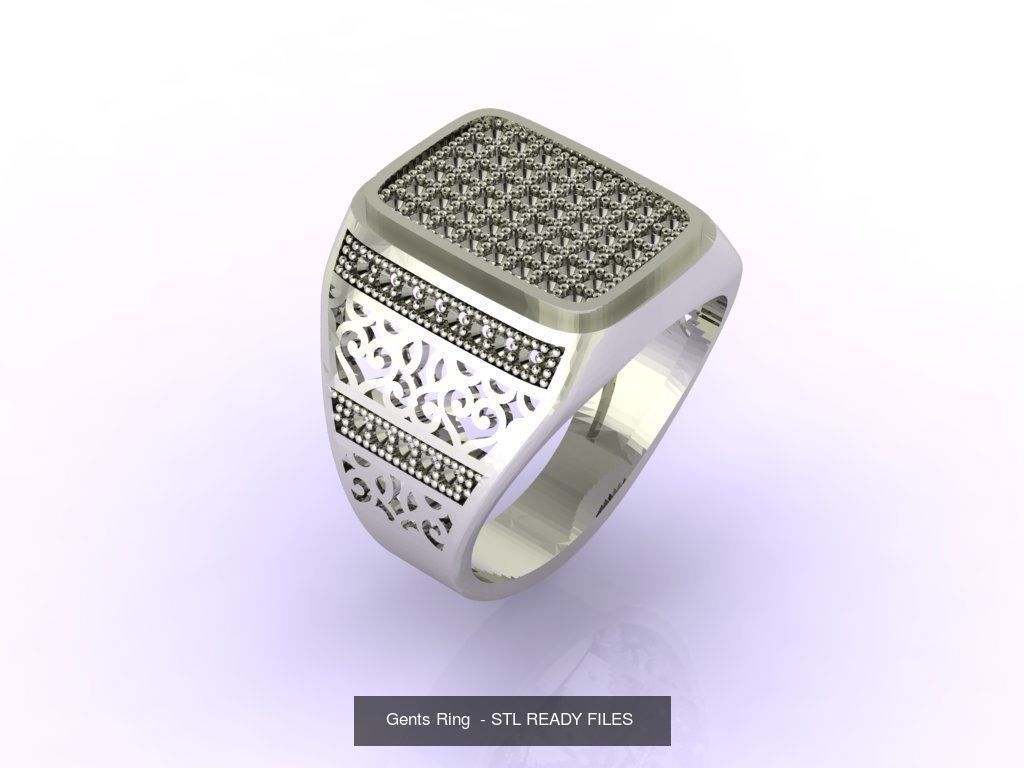 171 Mens Rings Gents Rings Mixed Model Group 3D Model Collection_78