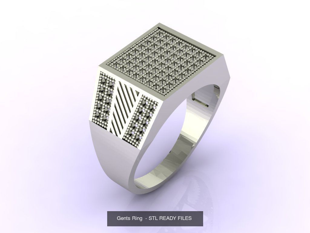 171 Mens Rings Gents Rings Mixed Model Group 3D Model Collection_76