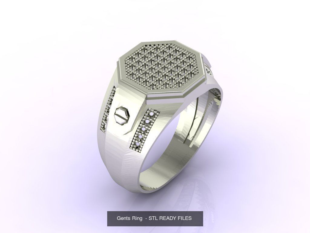 171 Mens Rings Gents Rings Mixed Model Group 3D Model Collection_90