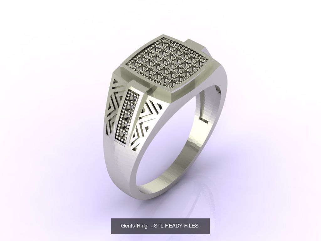 171 Mens Rings Gents Rings Mixed Model Group 3D Model Collection_72