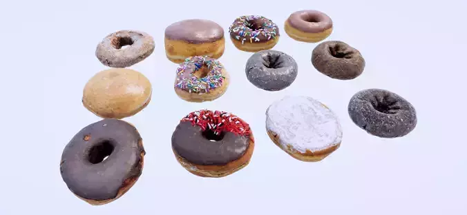 8k Doughnuts - Collection 1 - A Delicious Dozen 
