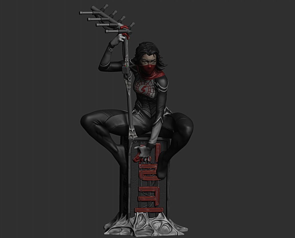 Silk statue statue 3D print model_7