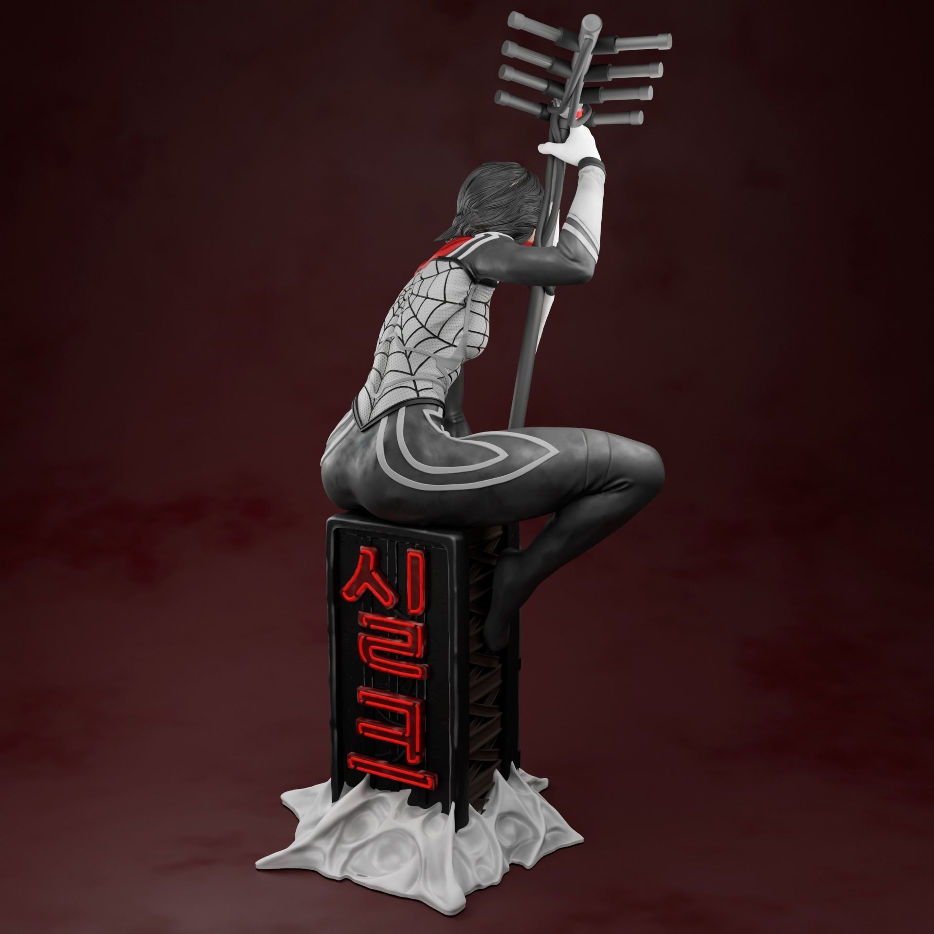 Silk statue statue 3D print model_5