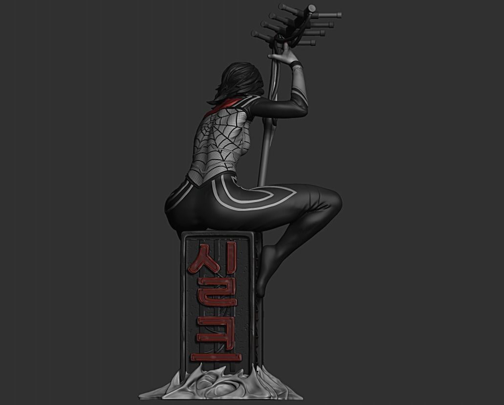 Silk statue statue 3D print model_9