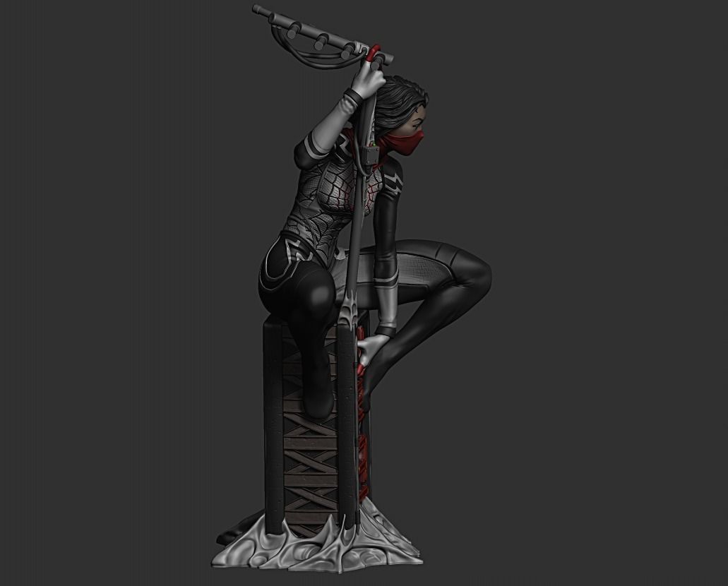 Silk statue statue 3D print model_6