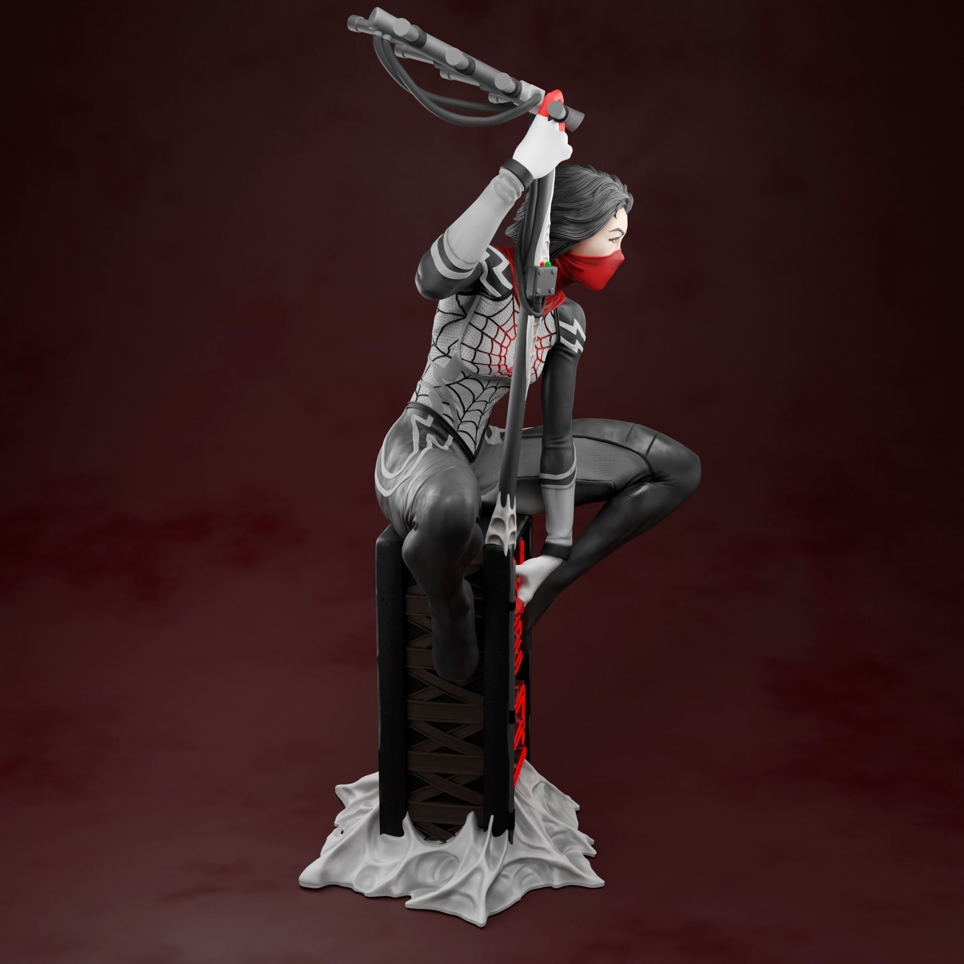 Silk statue statue 3D print model_2