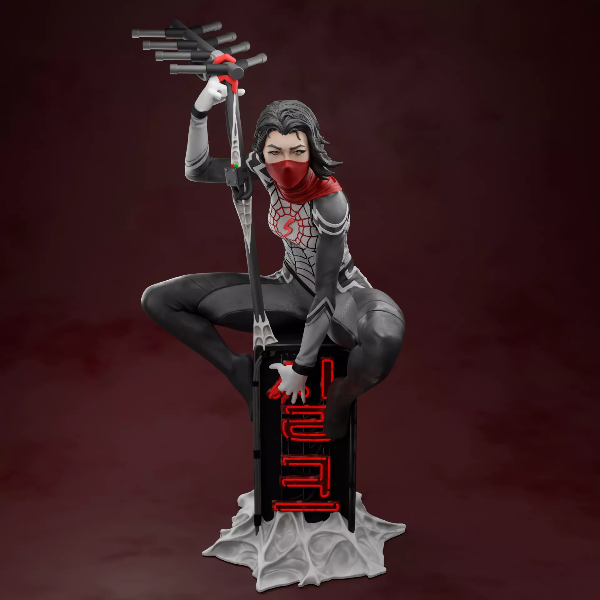 Silk statue statue 3D print model_0