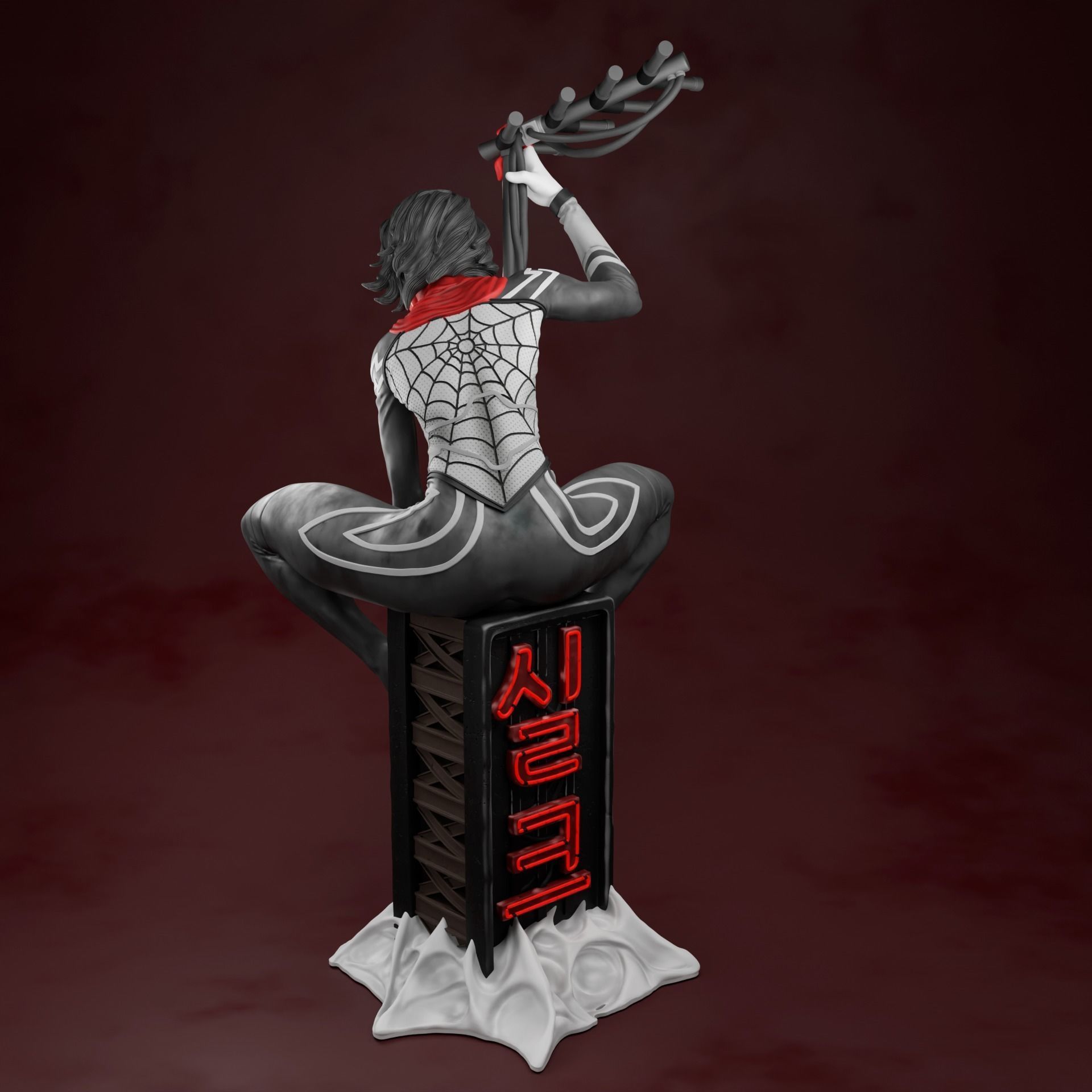 Silk statue statue 3D print model_1